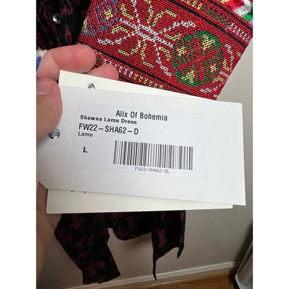 Alix of Bohemia Shawna Lamu Dress NWT Sz. L - Picture 6 of 10